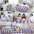 thumbnail image 6 of Purple Checkered Bedding 3 Piece Duvet Cover Set Twin Size, Farmhouse Buffalo Plaid Soft Microfiber Comforter Cover with Zipper Closure & Pillowcases, Wrinkle & FadeResistant Quilt Cover, 6 of 9