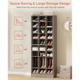 thumbnail image 7 of Finmind 10-Tier Shoe Storage Cabinet, 70.9 in. Gray Wooden Shoe Rack with 30 Cubbies, Tall Entryway Shoe Organizer for Closet, Entryway, 7 of 7