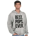 thumbnail image 4 of Best Pops Ever Dad Grandpa Far Day Zip Hoodie Sweatshirt Men Brisco Brands X, 4 of 6