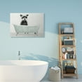 thumbnail image 2 of Stupell Home Décor Raccoon in a Tub Funny Animal Bathroom Drawing Canvas Wall Art by Stellar Studio, 2 of 6