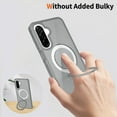 thumbnail image 4 of Magnetic Phone Case For Samsung Galaxy A36 5G,With Invisible Magnetic O-Ring Kickstand,Compatible with Mag-Safe,Skin Feel Ultra Slim Shockproof Anti-Drop Protection Translucent Phone Case,Gray, 4 of 6