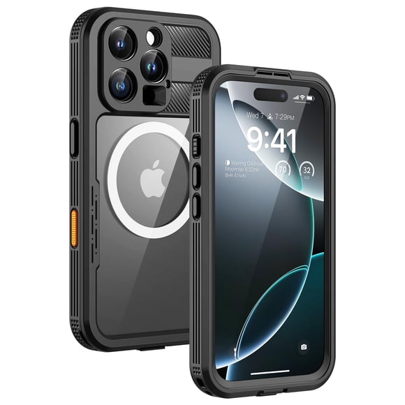 Funda de teléfono Lanhiem Magnetic para iPhone 16 Pro Max a prueba de agua