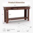 thumbnail image 3 of Yiwa 54-Inch Wooden Sofa Table Behind Couch, Rectangular Entryway Console with Drawers & Open Storage Shelf for Farmhouse Hallway/Foyer, 3 of 8