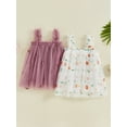 thumbnail image 4 of Aojekbee Little Girls Summer Princess Dress Sleeveless Flower Embroidery A-line Tulle Dresses, 4 of 10