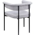 thumbnail image 5 of Meridian Furniture Malin Grey Boucle Fabric Dining Chair (Set of 2), 5 of 8