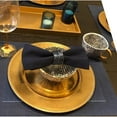 thumbnail image 2 of Rangeene Handmade Artisan Crafted Mesh Metal Dining Napkin Rings Black Set of 4, 2 of 5