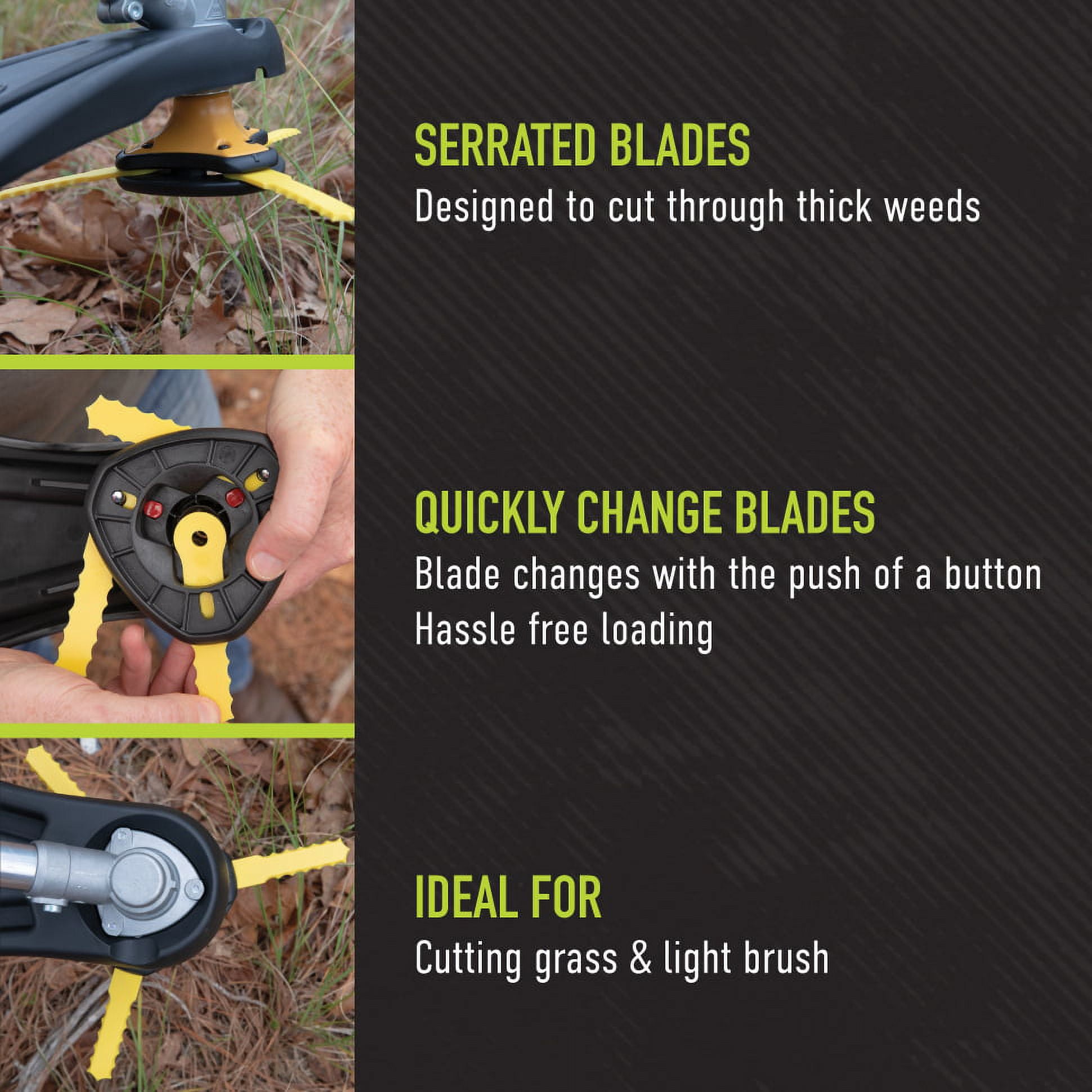 Weed Warrior Push N Load 3-Blade Trimmer Head