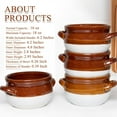 thumbnail image 6 of French Onion Soup Bowls with Handles, 6 Pack Ceramic Soup Crocks Oven Safe for Chilli, Cereal, Pot Pies - Dishwasher, Microwave & Broil Safe, 16 oz, 6 of 6