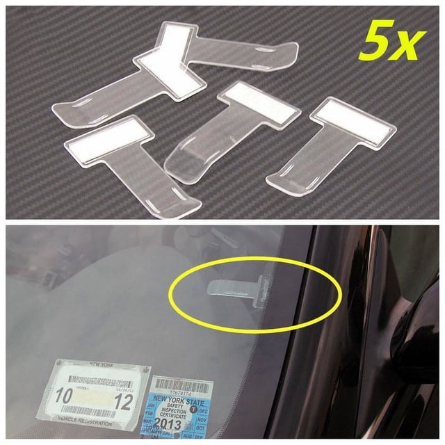 Porta billetes de coche de 5 uds, porta billetes de plástico transparente, porta billetes de estacionamiento, accesorios para coche