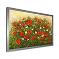 thumbnail image 2 of Designart 'The Fields of Red Wildflowers' Traditional Framed Art Print, 2 of 4