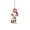 B, variant on Feledorashia Personalized Christmas Ornament, Acrylic Tree Pendant, Custom Name Keepsake for Tree Branch Window Hook Gift Tag and Seasonal Memory Display, Flat Acrylic Profile with Santa Hat Cord