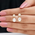 thumbnail image 6 of Rosec Jewels Classic Moissanite Drop Earrings for Women - 3 Ct - D-VS1 Quality, 18K Yellow Gold, 6 of 9