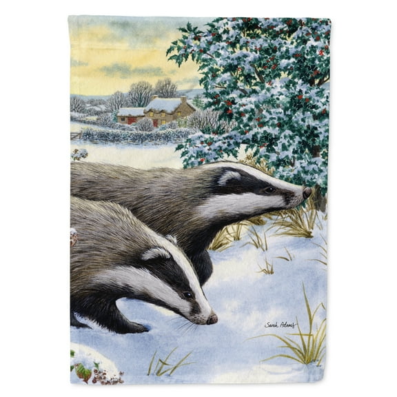 Carolines Treasures ASA2041GF Badgers Two of a Kind Flag Garden Size  Small multicolor