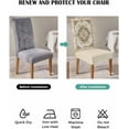 thumbnail image 6 of Chair Covers Set of 4, Abstract Bohemian Navy Blue, Removable Stretchable Parsons Chair Slipcovers Protector for Dining Room, Floral Vintage Tribal, 6 of 6