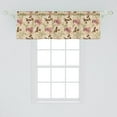 thumbnail image 2 of Ambesonne Floral Valance Pack of 2, Clove Rose Flowers Twigs, 54"X18", Multicolor, 2 of 4