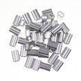 thumbnail image 2 of Sutemribor Manga de bucle de engarce de aluminio de 1/8 de pulgada para cuerda de alambre y cable, 50 piezas, 2 of 5