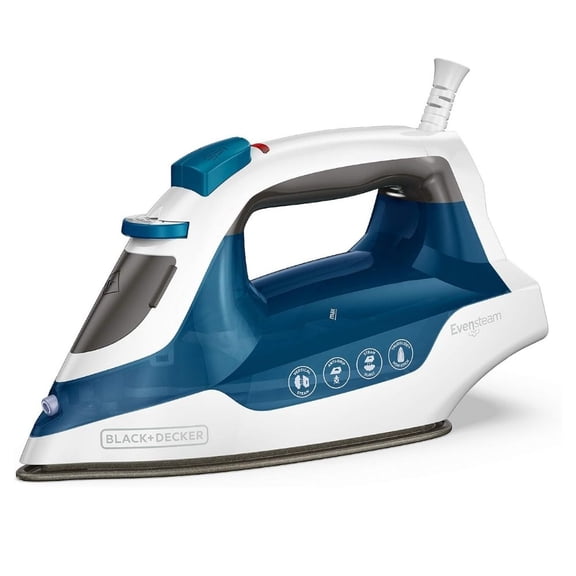 Plancha de Vapor BLACK+DECKER Easy Steam Compacta Suela Antiadherente TrueGlide y Vapor Uniforme