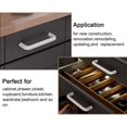 thumbnail image 2 of Poignée Ronde en Acier Inoxydable, Centres de Trous de 64 mm Matériel d'Armoire en Forme de U pour Chambre Salle de Bain Cuisine Porte d'Armoires - Lot de 4, 2 of 4