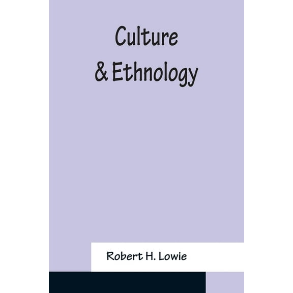 Culture & Ethnology, (Paperback)