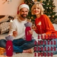 thumbnail image 2 of JoyMoreHome Christmas Plush Wine Bags Letter Decorative Wine Gift Bags Wine Bottle Cover with Drawstrings,Reusable Bottle Present Bags for Christmas Decorations Birthday Party Supplies, 2 of 2