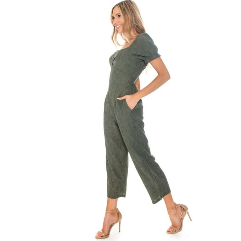 Mink Pink Green Twist Front Jumpsuit S Walmart