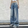 thumbnail image 5 of EMMIOL Women's Wide Leg Jeans Mid-Low Waist Baggy Jeans Vintage Y2K Loose Fit Jeans 90s Boyfriends Denim Pants, 5 of 8