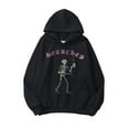 thumbnail image 3 of TRKIYQC Sudaderas Con Capucha De Diamantes De Imitación Para Mujer, Sudaderas Sueltas Con Patrón De Letra De Calavera De Manga Larga De Moda Negra TRKIYQC  moda, 3 of 9