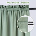 thumbnail image 2 of Waffle Weave Fabric Tier Curtains, Rod Pocket Waterproof Short Curtain Valance, 2 of 6