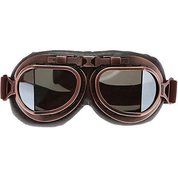 Sunglassessilver, goggles, vintage and steampunk style, for outdoor sports and motocross
