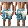 thumbnail image 3 of luoweisi Men's Beach Shorts Quick Dry Swim Trunks with Mesh Lining Polar Bear S, 3 of 5