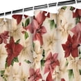 thumbnail image 3 of Pioneer Flower Floral Print Pattern Shower Curtain 84"x72" ,Bathroom Decorative Shower Curtains Set with 12 Hooks,Modern Waterproof Washable Shower Curtain, 3 of 6