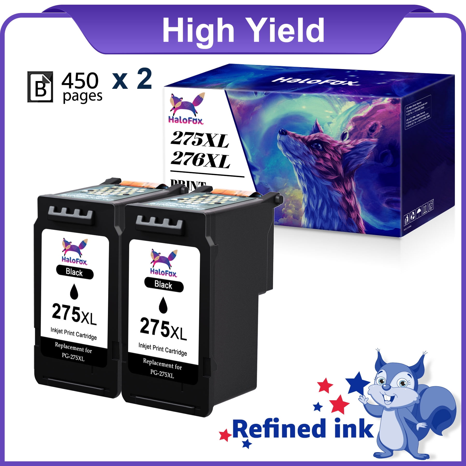 275 XL Ink Replacement for Canon 275 and 276 Ink Cartridges for Pixma