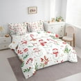 thumbnail image 3 of Castle Fairy Children Xmas Snowman 7-Piece Twin Bedding Sets,Candy Cane Bedding Comforter Set,Christmas Tree Breathable Sheet Sets,Super Cozy Room Decor, 3 of 8