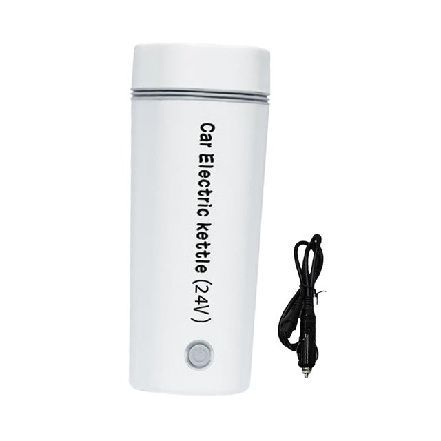 Taza calefactora para coche,Taza calefactora para coche,taza eléctrica para calentar agua,400 ml,Hervidor eléctrico de viaje Taza de café de viaje Vaso,Hervidor eléctrico 24V