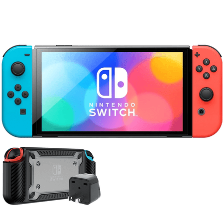 Nintendo Switch – OLED Model (Neon Red & Neon Blue Joy-Con, International Version)