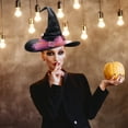 thumbnail image 2 of Decoraciones de Halloween, adornos de Halloween, sombrero de bruja de Halloween, accesorios de decoración para fiestas, sombrero de bruja, sombrero de bruja de Halloween, sombrero no tejido, suministr, 2 of 5