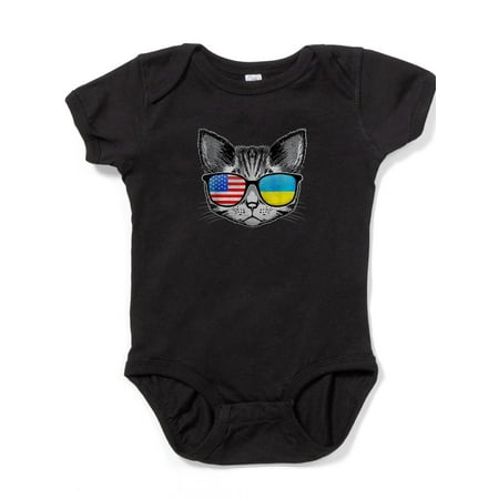 

CafePress - Ukraine Us Flag Roots Cat Ukrainian Amer Body Suit - Cute Infant Bodysuit Baby Romper