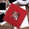 thumbnail image 4 of OULII Memory Film Album Photo Album Red Linen Cover Adhesive Film 1Pack, 4 of 8