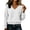 White, variant on Horkkom Sweatshirts for Women V Neck Cropped Pullover Long Sleeve Sweatshirts Trendy Casual Comfy Tops XXL