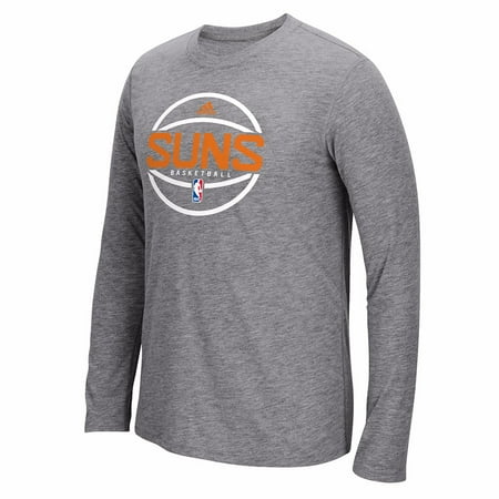 Gray Long Sleeve Shirt - Phoenix Suns NBA Adidas Grey