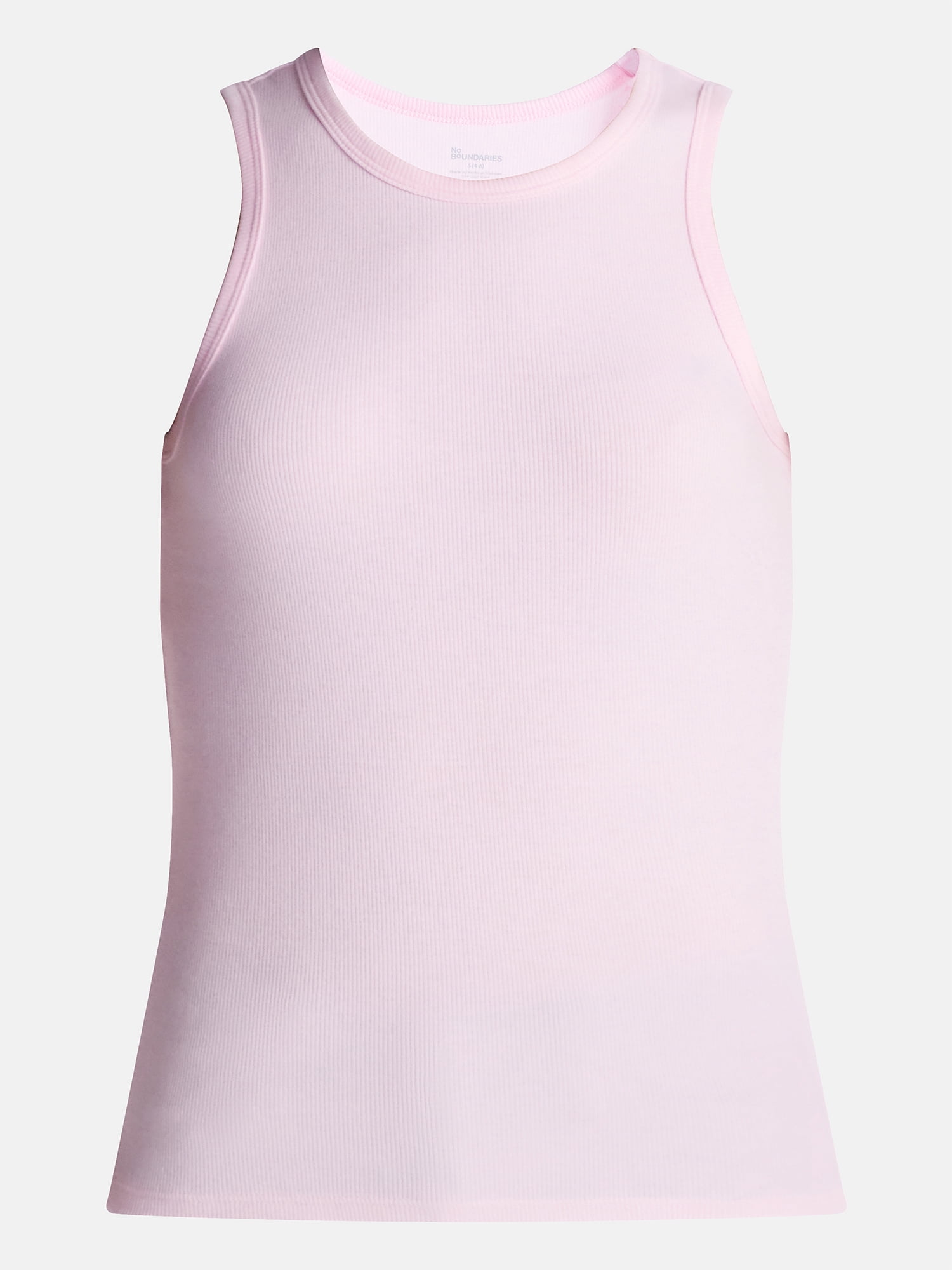 No Boundaries Ribbed High Neck Tank Top, Women's XXS-XXL