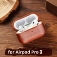 thumbnail image 2 of Walnut Wood Case for AirPods Pro 3, for Airpods pro 3 wooden protective case,Black Walnut Enclosed Wooden Cover with Velvet Lining & Wireless Charging Compatible, 2 of 10