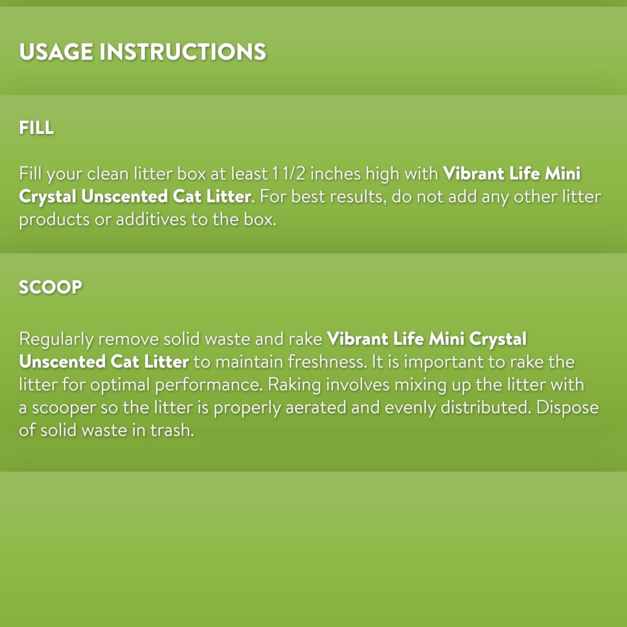 Vibrant Life Mini Crystal Cat Litter, Unscented, 4 lbs