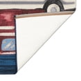 thumbnail image 5 of ESENCIA Indoor/Outdoor Power Loomed Latex Back Non Slip Mat - Transitional Whimsical Truck Colorful (Truck Load Of Cheer Midnight) (2' x 2'10"), 5 of 5