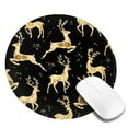 thumbnail image 2 of Disketp Christmas Gold Deers Small Mouse Pad 7.9x7.9 Inches,Washable Round Mousepad For Office Laptop Computer,Non-Slip Rubber Base Mouse Pads For Wireless Mouse, 2 of 9
