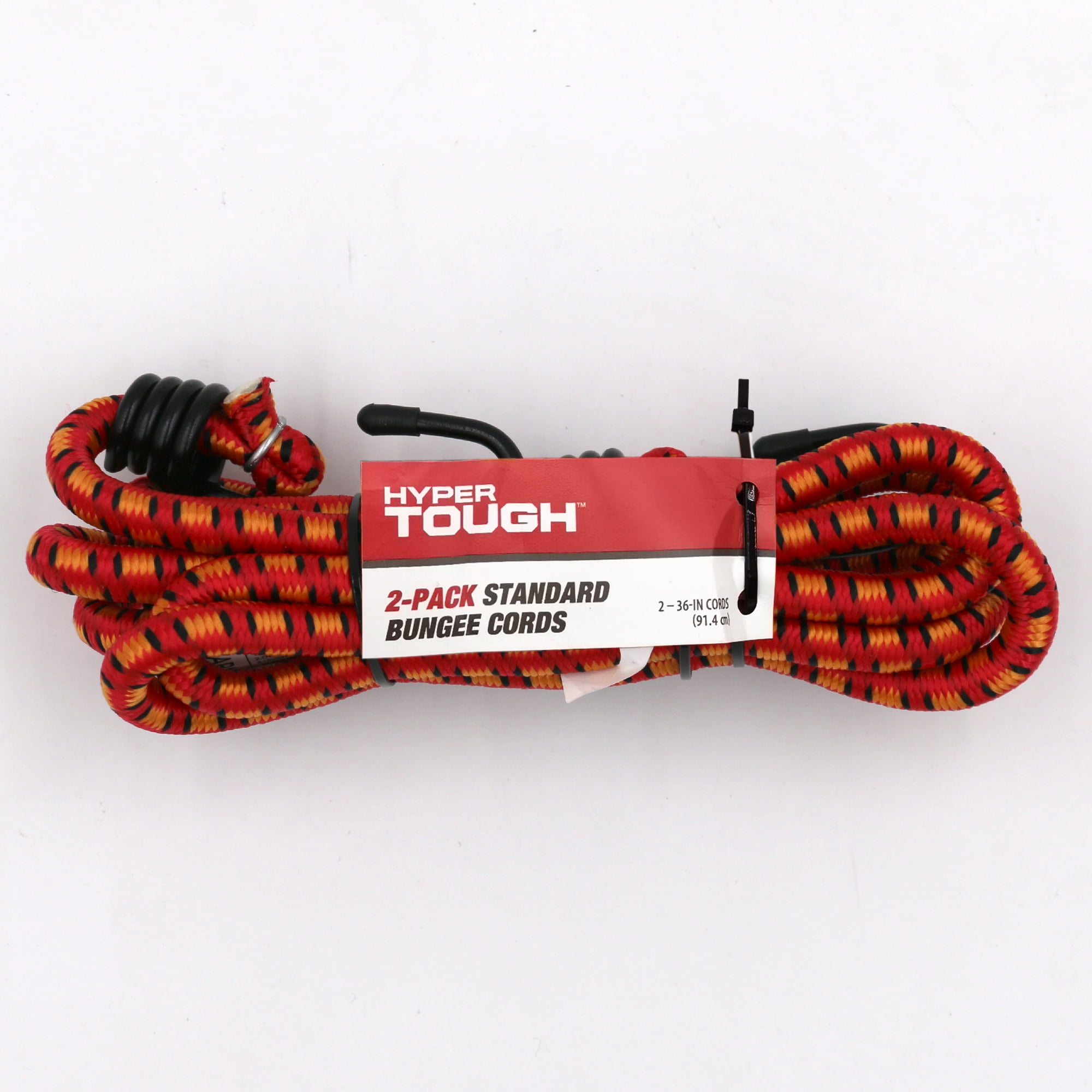 Hyper Tough 2 Pack 36 inch Standard Rubber Bungee Cords, Blue