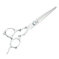 Unique Bargains Hair Scissors Hair Cutting Scissors Barber Scissors Premium Stainless Steel Razor with Blue Rhinestone