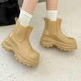 thumbnail image 6 of Fashionable Japanese Style Platform Ankle Rain Boots for Women - Solid Color Rubber Shoes with Thick Sole, 6 of 6