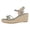 Grey, variant on Platform Espadrilles for Women Rhinestone Strappy Wedge Sandals Comfortable Arch Support Footbed Open Toe Slingback Heels White Size 7
