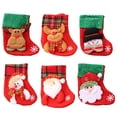 thumbnail image 6 of LOLIPPYY Christmas Stockings Set of 6 Small Hanging Decorations for Tree, Fireplace, Wall, Door and Candy Bags, 6 of 7